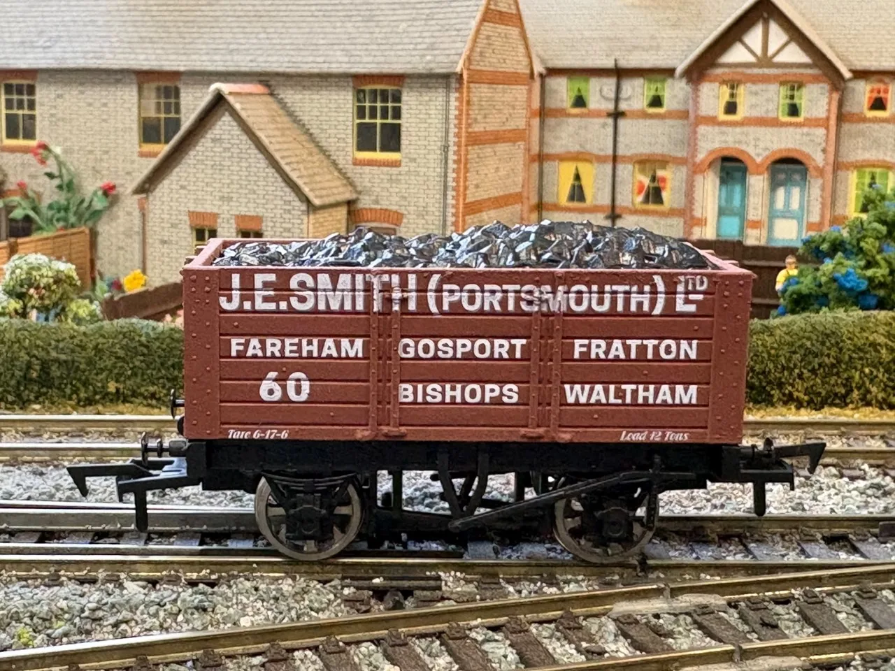 Alternative side view of the J. E. Smith (Portsmouth) Ltd 60th anniversary model coal wagon